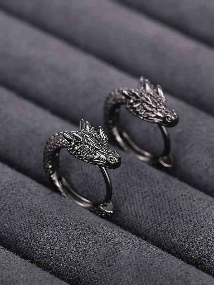 Dragon Head Hoop Earrings For Women Stylish Fashion