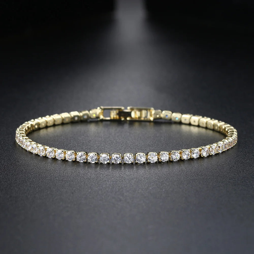 Fashion 2.5mm Zirconia Tennis Bracelet for Women Crystal Charm Designer