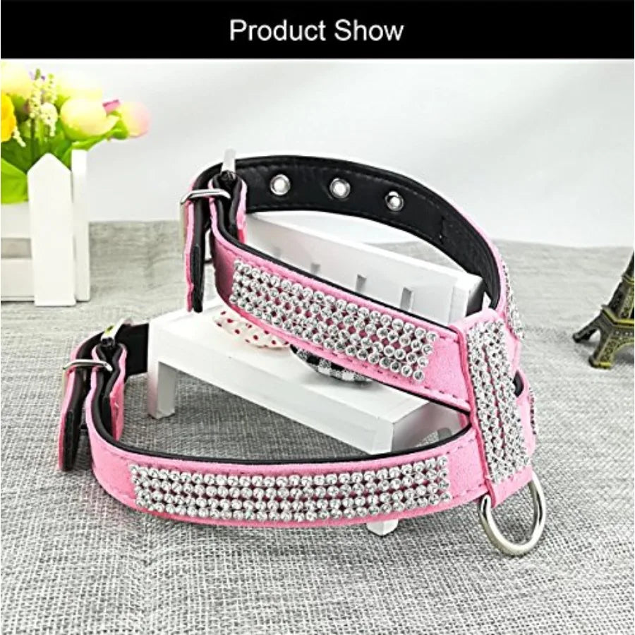 Fashion Puppy Harness with Diamantes and Lead Cute Girls Bling Dog Harness