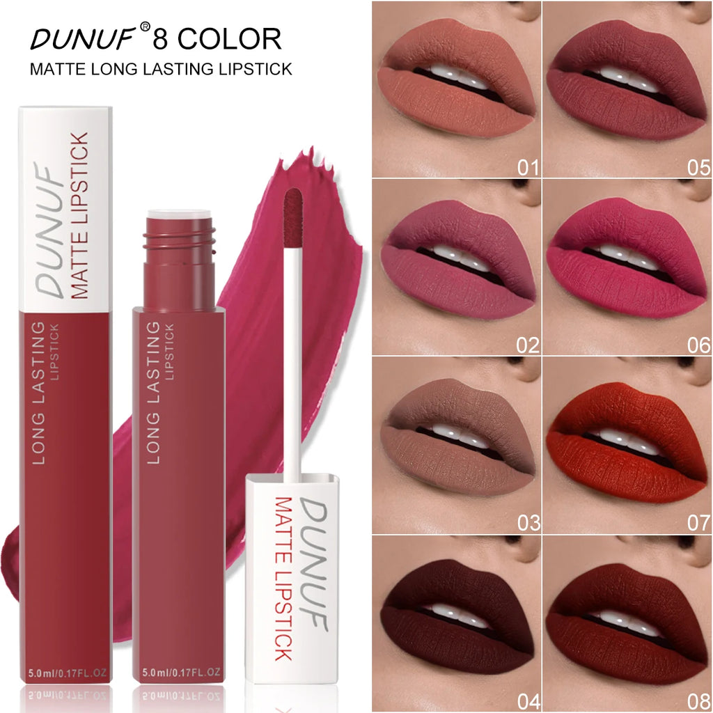 Long-Lasting Lip Gloss Lipstick Matte Velvet Waterproof