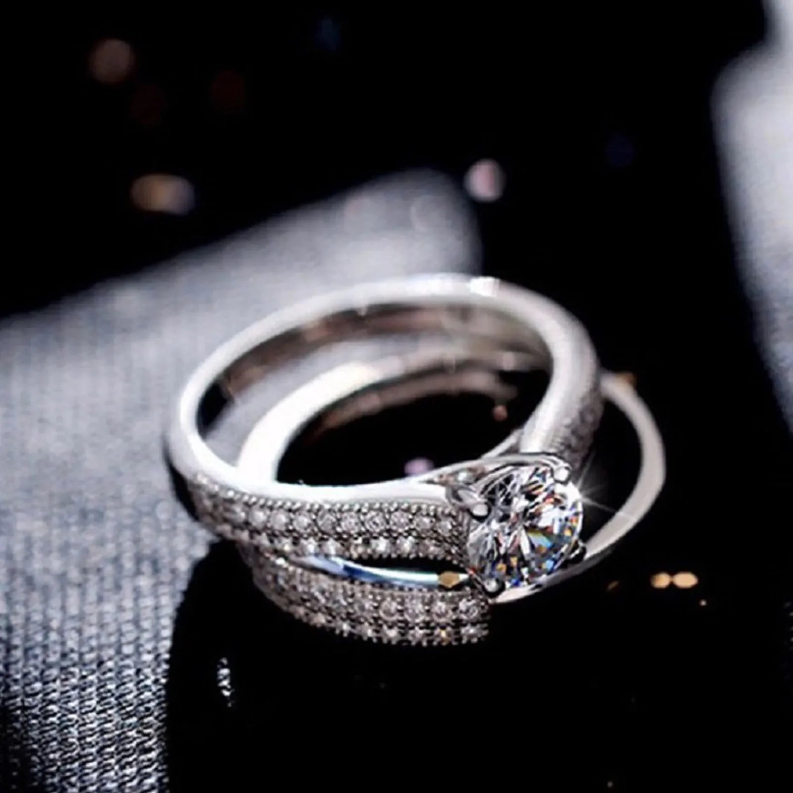 925 Sterling Silver Ring Set For Women