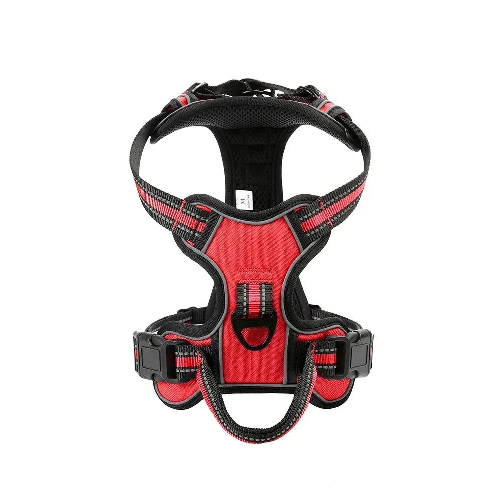 Adjustable Nylon Dog Harness Vest Reflective Soft Breathable No Pull Dog Harness