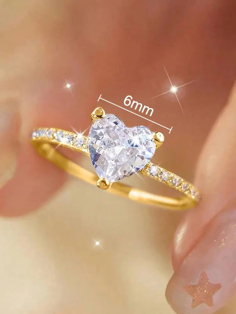 Beautiful 925 Sterling Silver Simple Classic Marquise Zircon Ring For Women