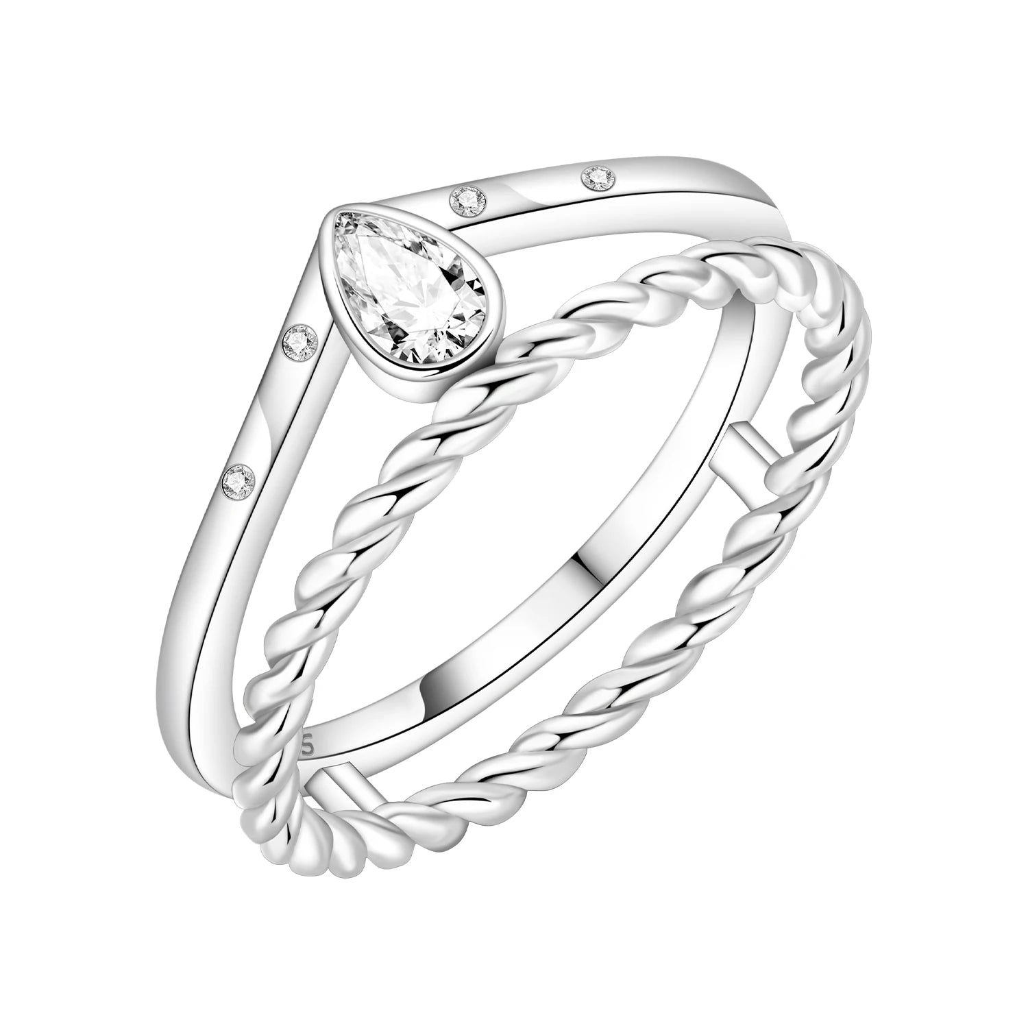 Elegant S925 Sterling Silver Vintage Pattern Closed Ring For Women