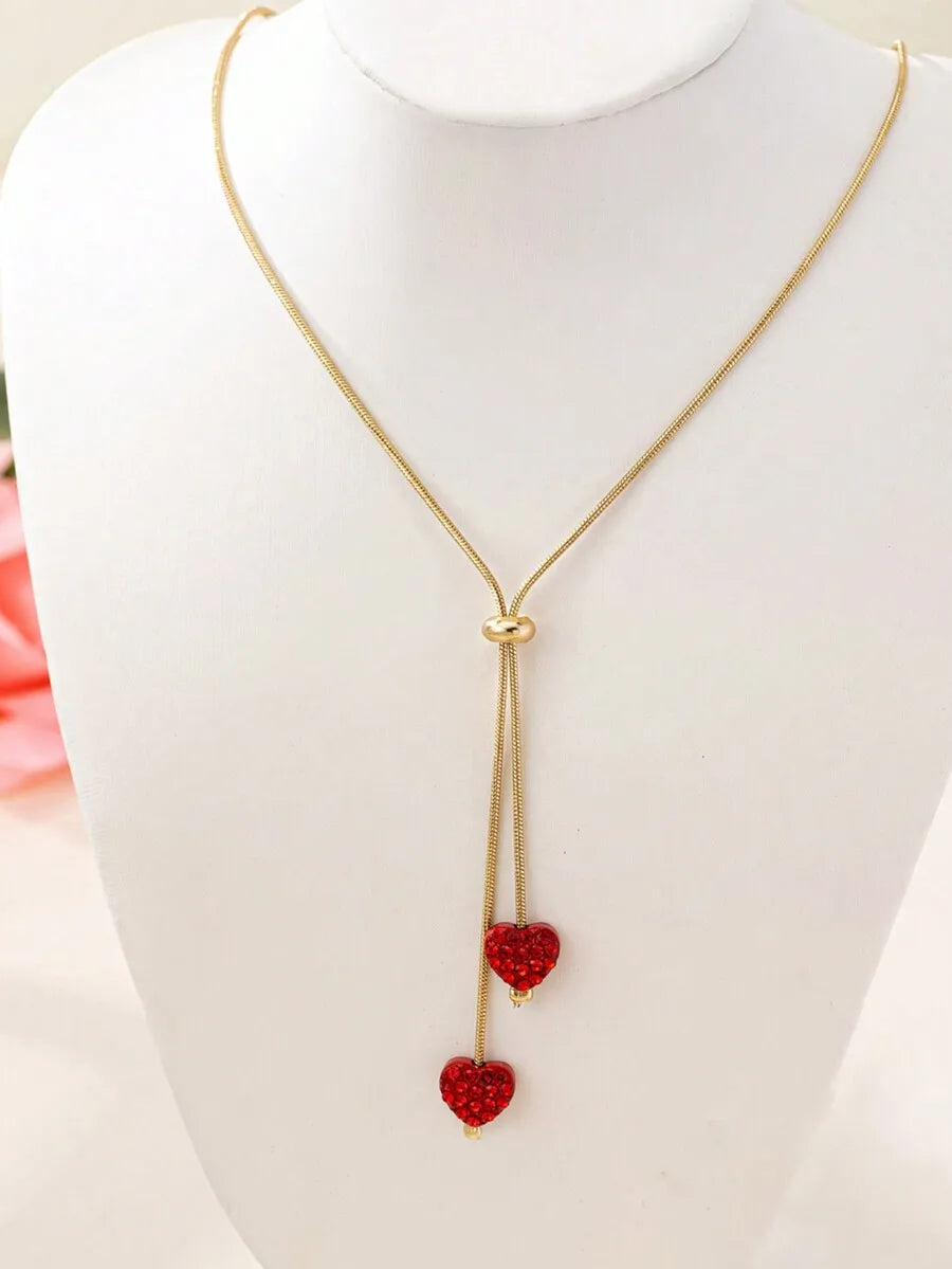 Crystal heart pendant necklace for women — elegant everyday wear