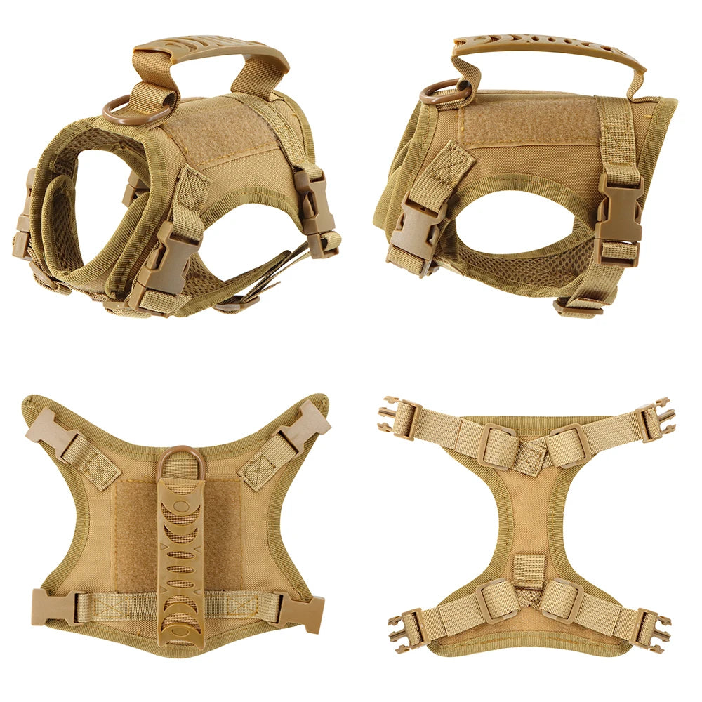 Tactical Puppy Harness Leash For Small Dogs Cats Adjustable Kitten Vest