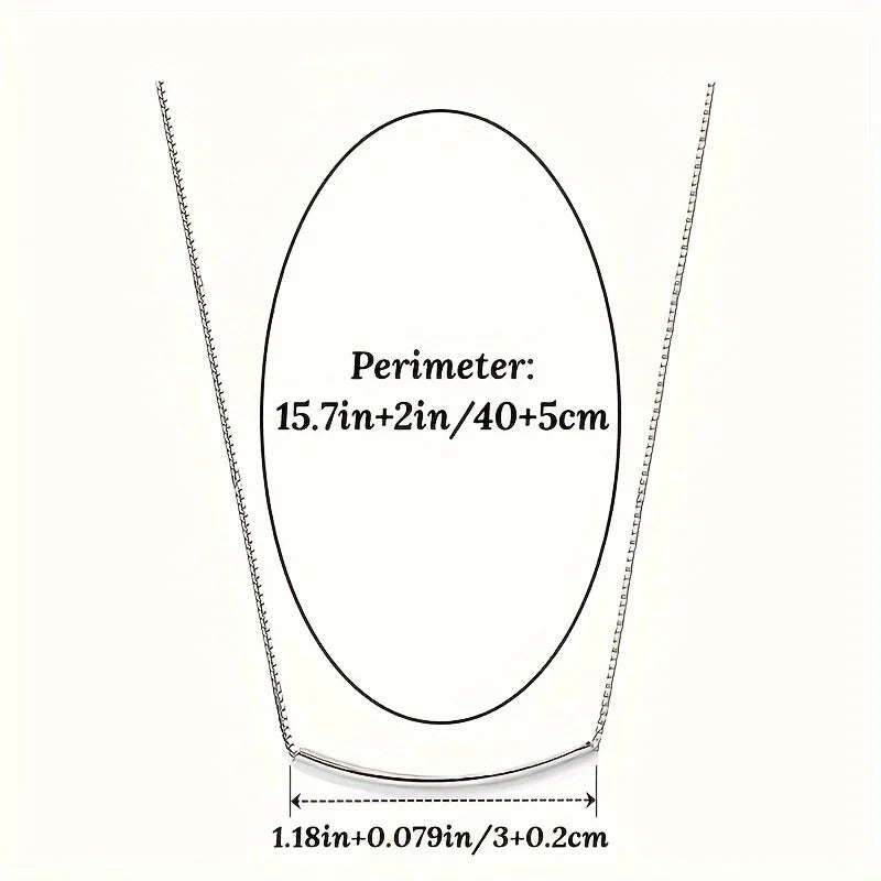 Elegant 925 Sterling Silver Ladies Smile Necklace, Hypoallergenic