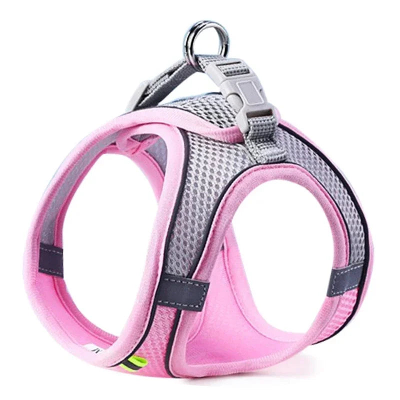 Cat Dog Harness Vest Chest Rope Set Reflective Breathable Adjustable Pet Harness for Small Medium Dogs