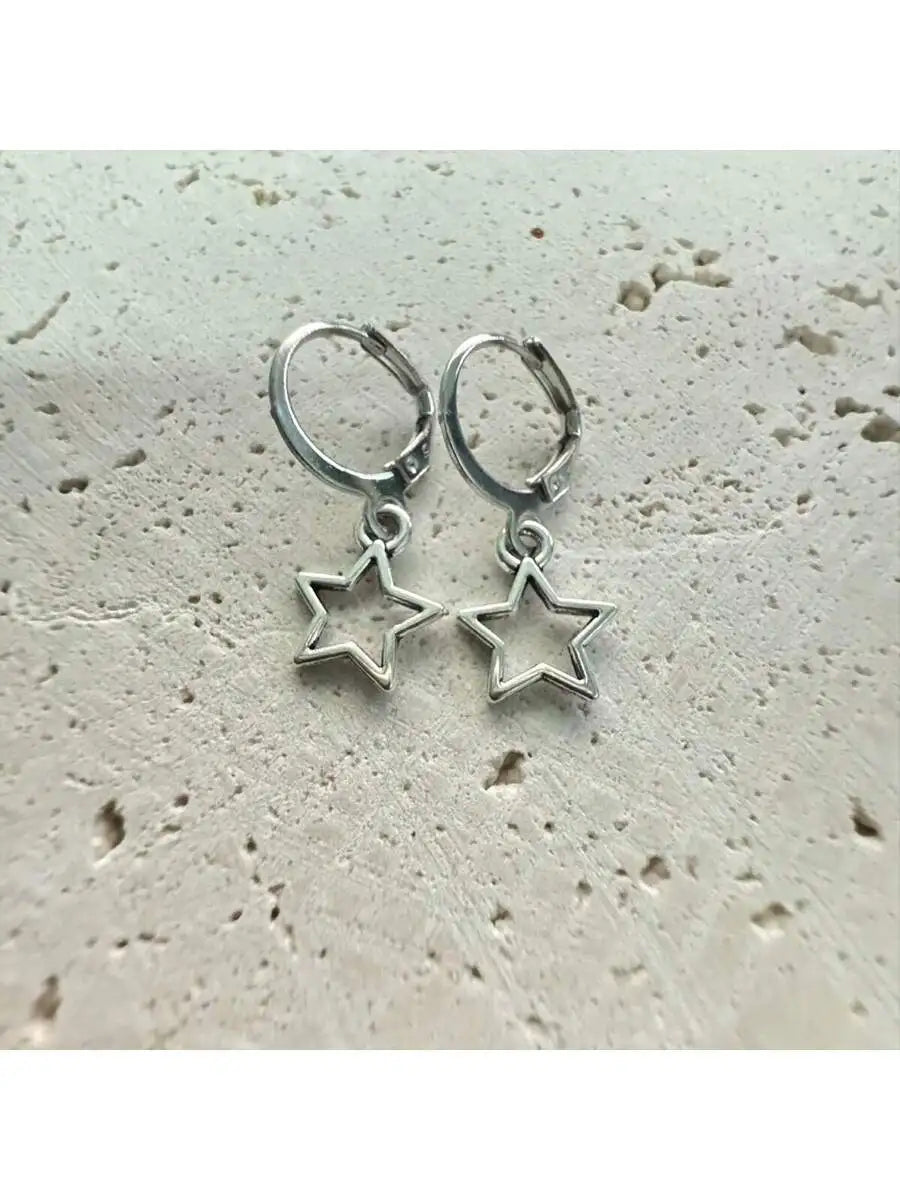Hollow Star Drop Earrings For Women Casual Wear