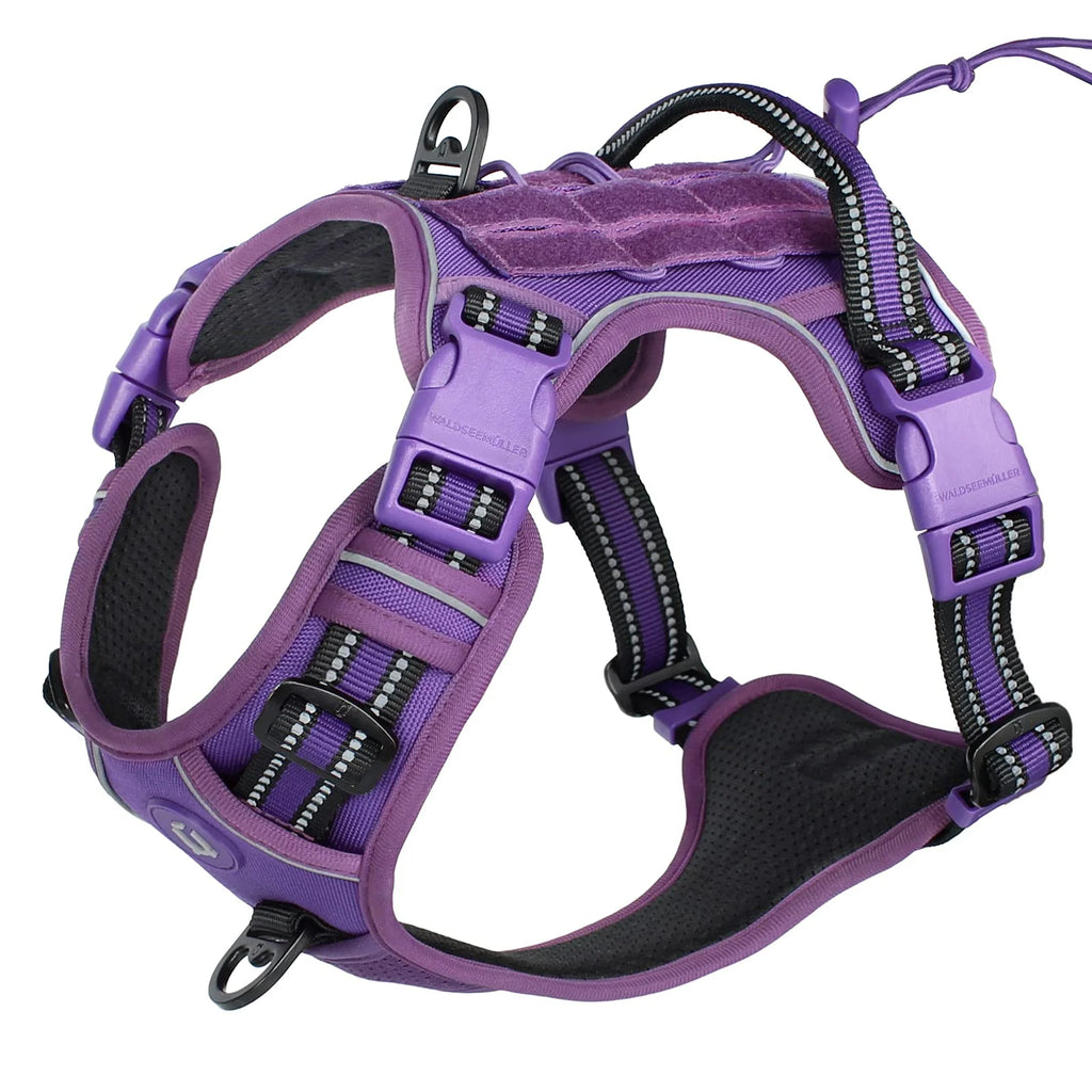 Dog Harness, No Pull Dog Harness, Adjustable Breathable MOLLE Dog Vest Harness for Medium Large Dog Reflective