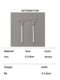 Rectangle Drop Earrings For Women Gold Tone Fashion Jewelry
