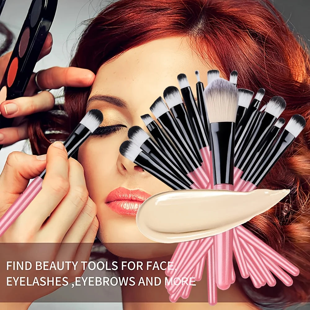 Makeup Brush Set 20Pcs Kit Soft Fluffy Eye Shadow Brushes Cosmetic Foundation Powder Highlighter Beauty Tool