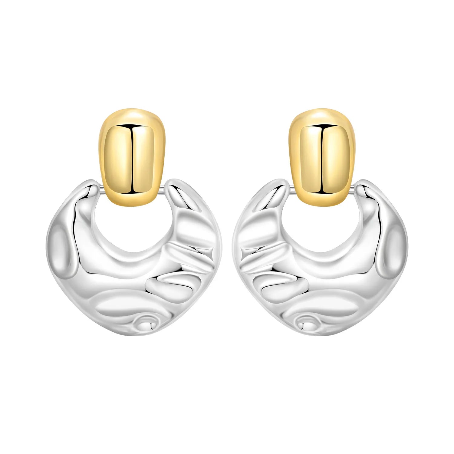 Elegant S925 Sterling Silver 18k Gold Classic Knot Stud Earrings For Ladys