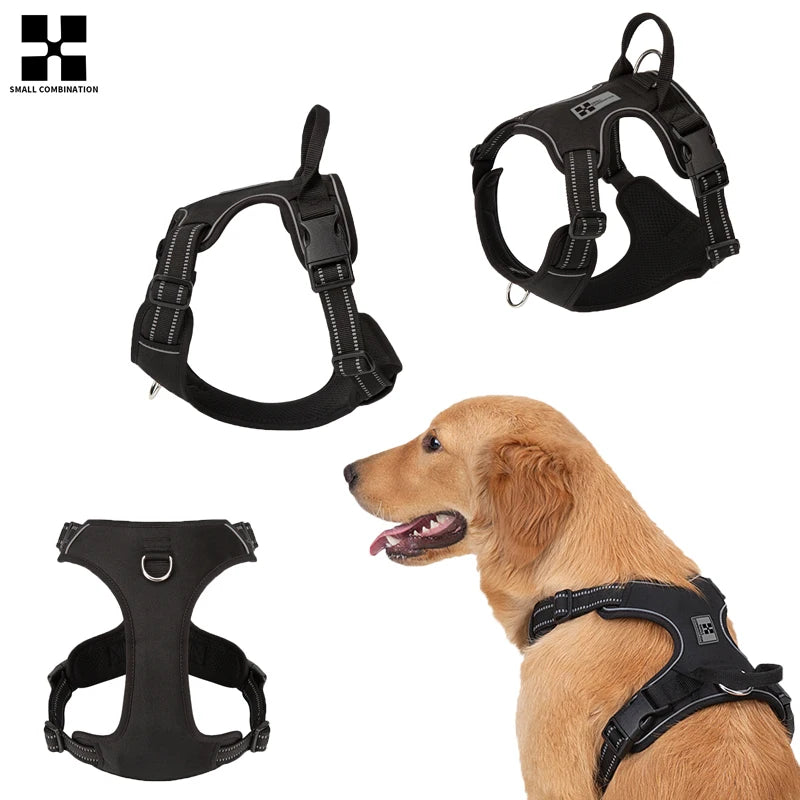 Dog Harness No Pull Reflective Pet Dog Chest Harness Adjustable for Small Medium Large Dogs