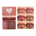 6-color mini lip liner and lipstick pencil, long-lasting waterproof