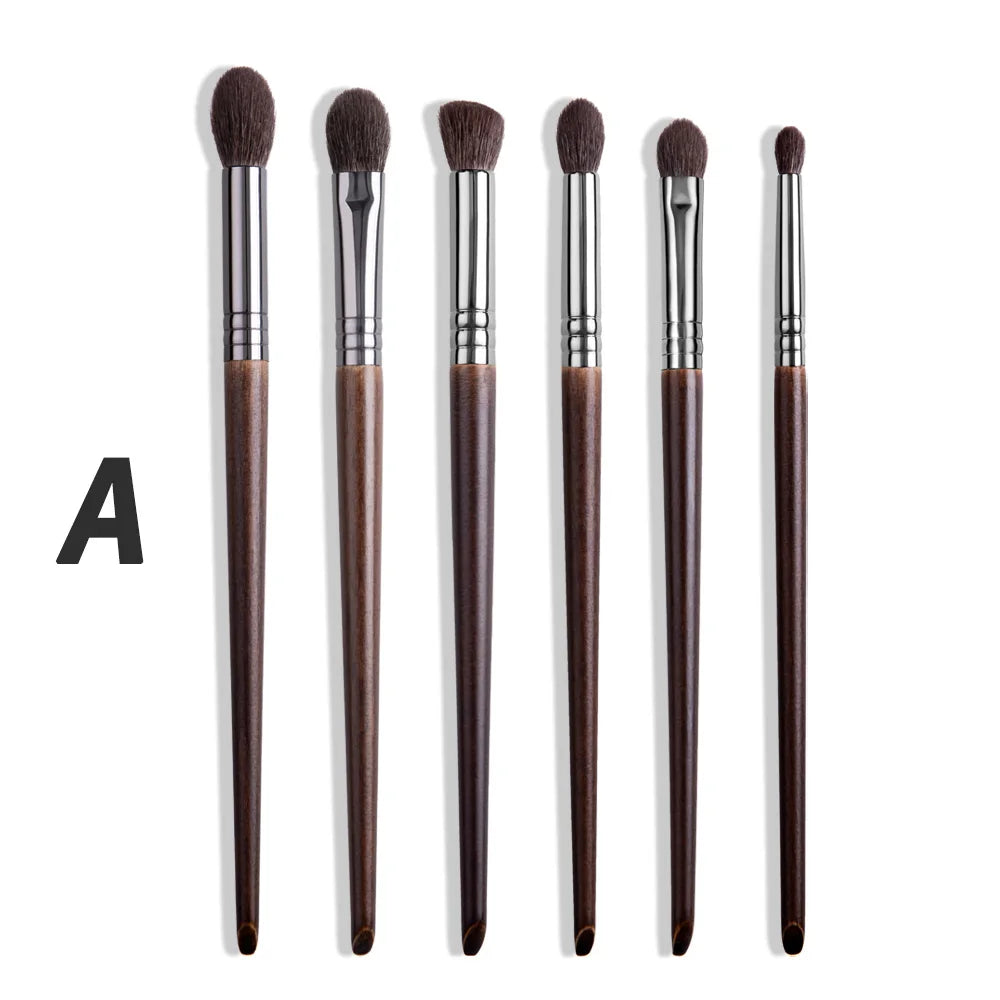 2/6 pcs Makeup Eye Shadow Brush Set Goat Hair Tool Ultra Soft Make Up Brush