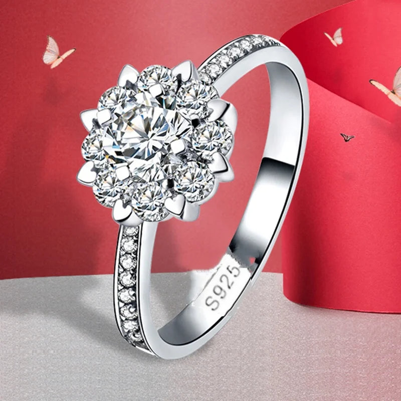 Luxury 925 Sterling Silver Classic Ring for Women