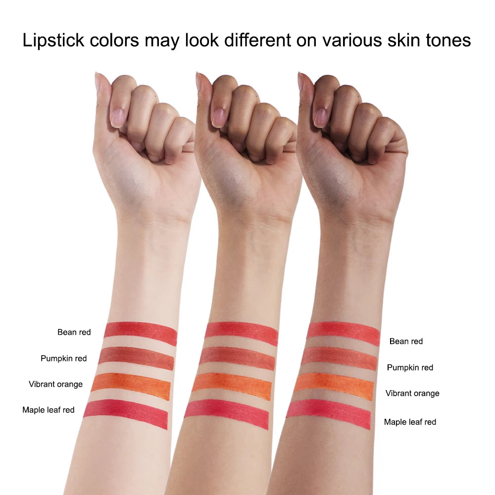 4 Colors Cigarette Shaped Lip Gloss Set Matte Velvet High Pigment Waterproof