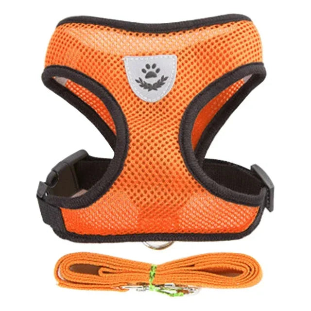 Cat Harness Vest Walking Lead Leash For Puppy Dogs Collar Polyester Adjustable Mesh Dog Harness
