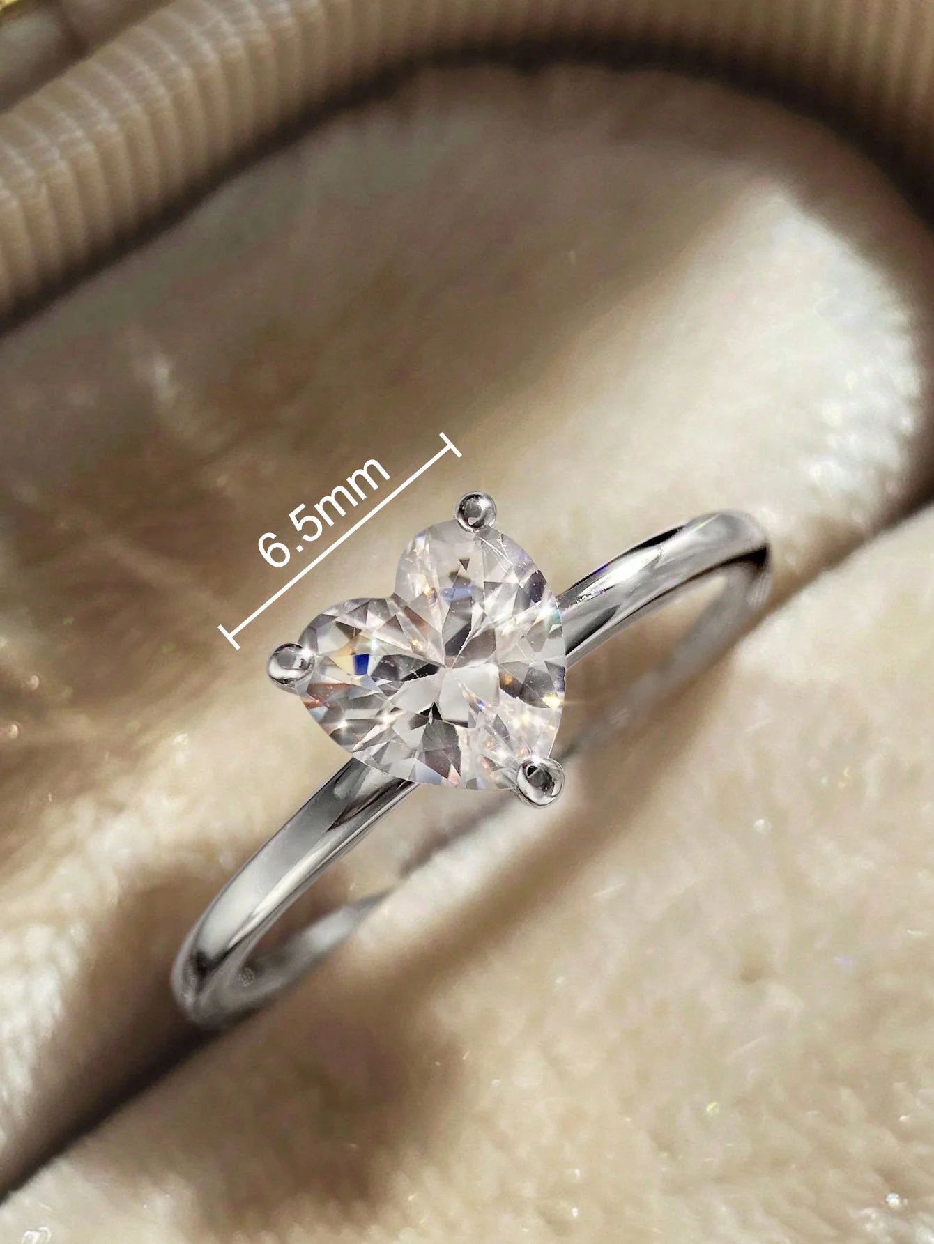 Beautiful 925 Sterling Silver Simple Classic Marquise Zircon Ring For Women