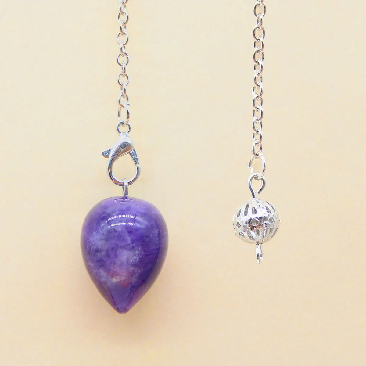 Natural Stone Quartz Pendulum for Dowsing Divination Water Drops Crystal
