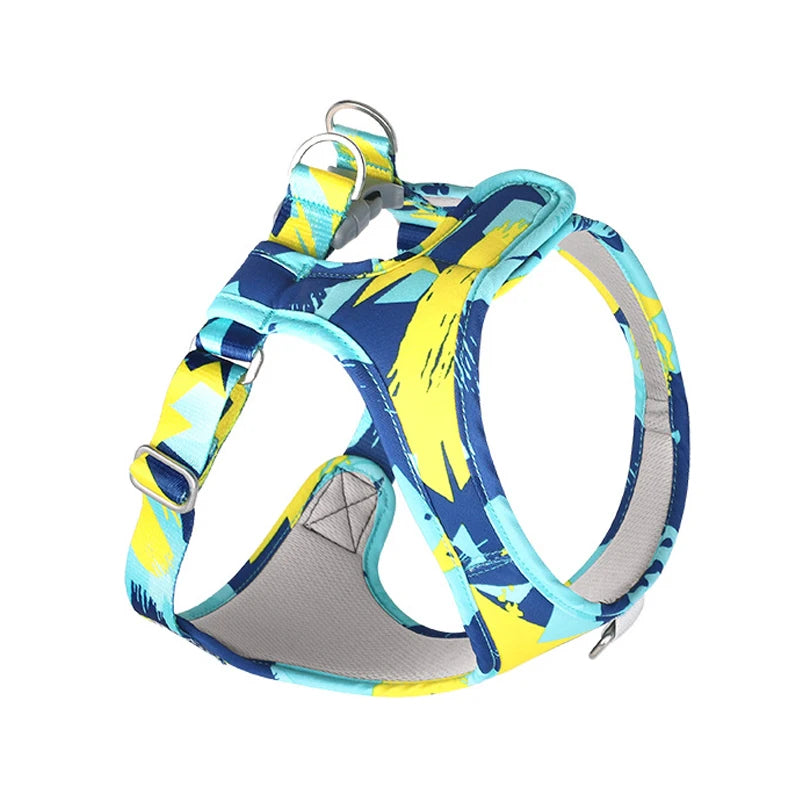 Dog Cat Harness Adjustable Vest Walking Lead Leash For Puppy Dogs Collar Polyester Mesh Harness