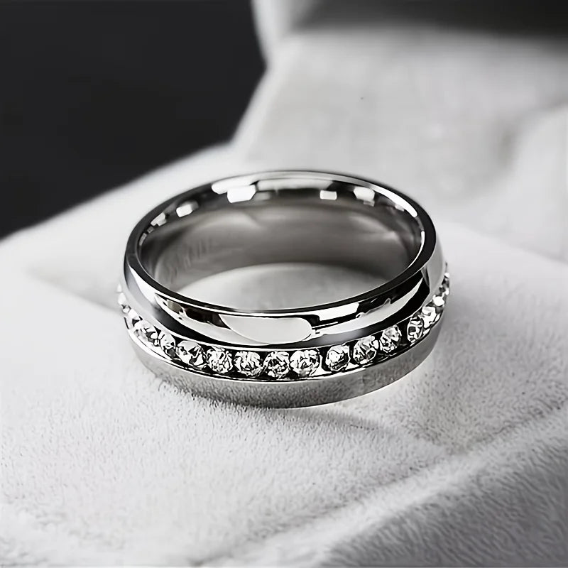 An Elegant 6mm Wide  Ring Suitable for Both Men and Women, Finely Polished and Durable, Suitable for Daily Wear