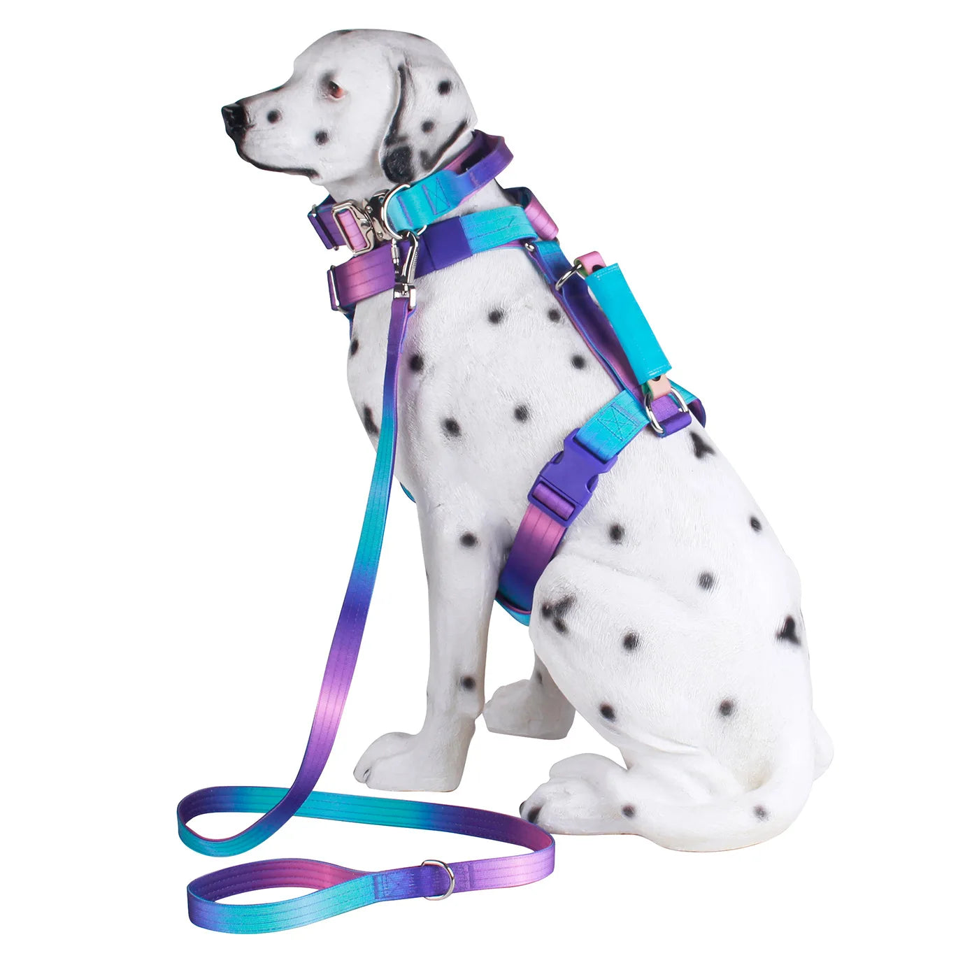 Tactical Dog Harness Dog Collar Leash-No-Pull Pet Harness Vest for Medium& Large Dogs
