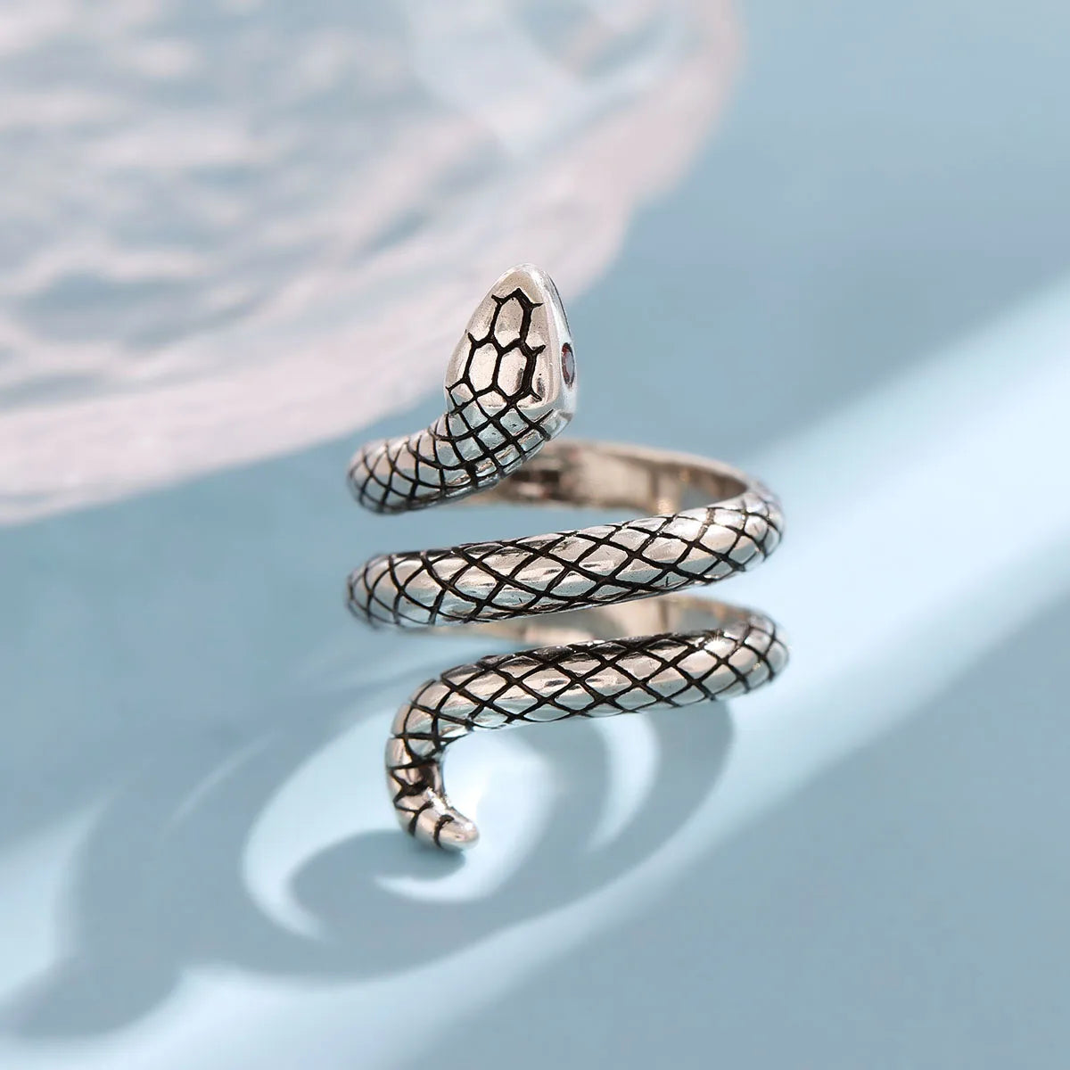Creative Snake New Fashion 925 Sterling Silver Ring Thai Silver Cobra
