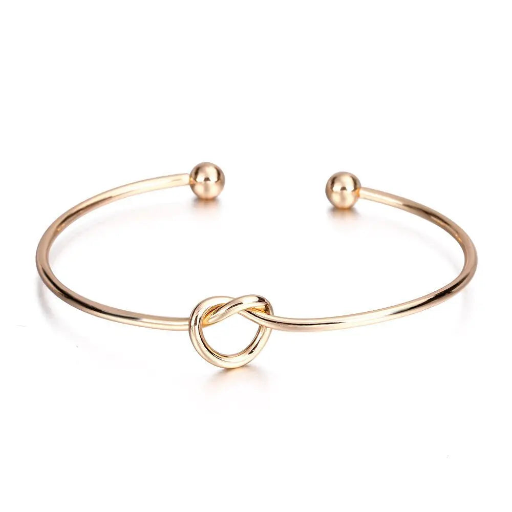 Stainless Steel Bracelets Vintage Fashion Woven Twist Texture Bangles for Women