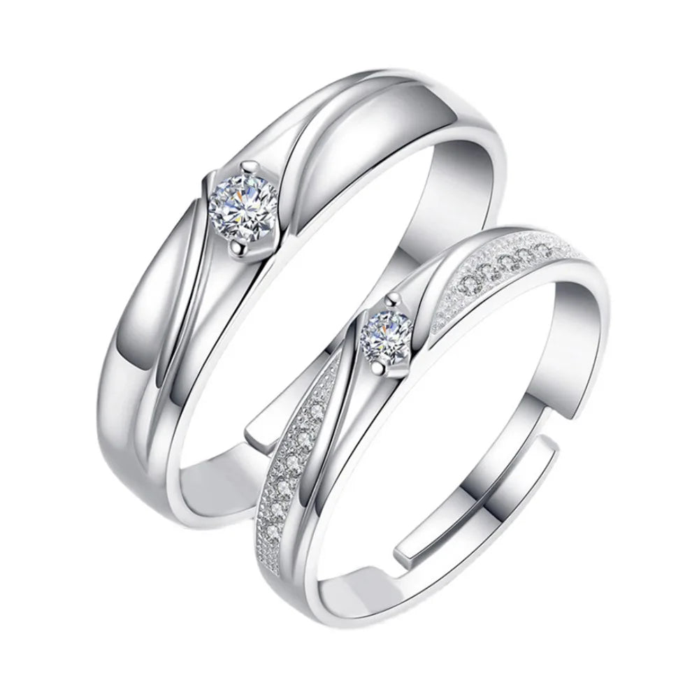 Luxurious 925 Sterling Silver Exquisite Zirconia Ring for Men and Women