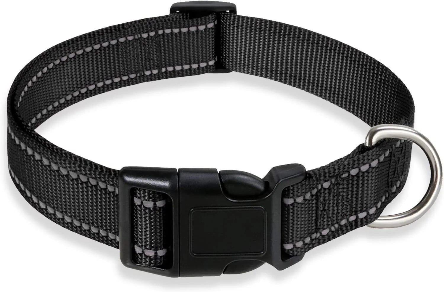 Reflective Dog Collar Medium Dogs Adjustable Soft Nylon Collar Buckle