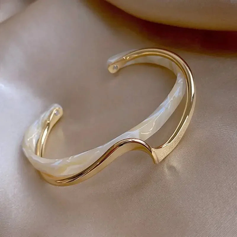 Stainless Steel Bracelet, Trendy with Rhinestone Inlaid Knot Bangles Bracelets for Women