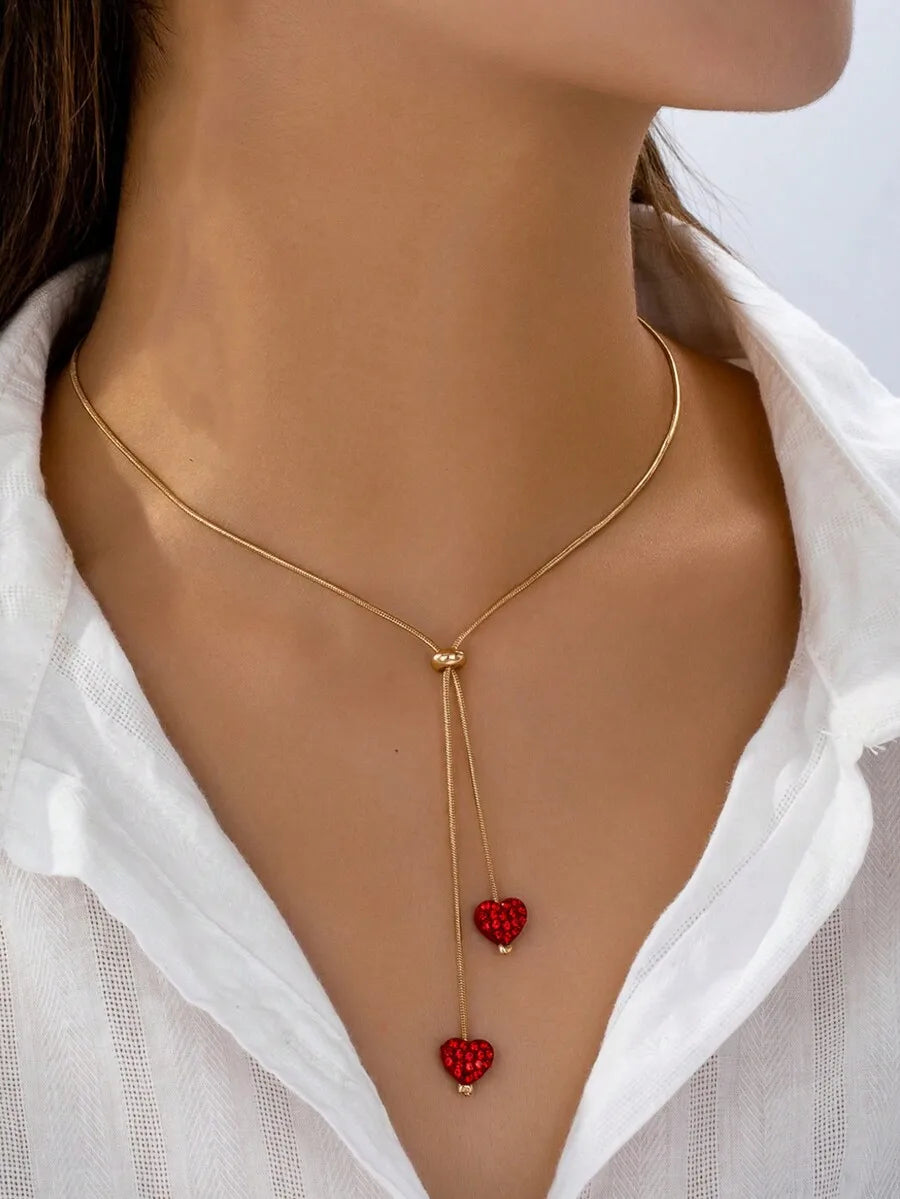 Crystal heart pendant necklace for women — elegant everyday wear