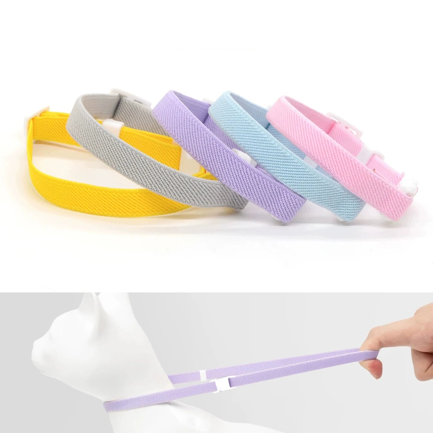 Light Weight Fashion Safety dog Collar Stretch Elastic
