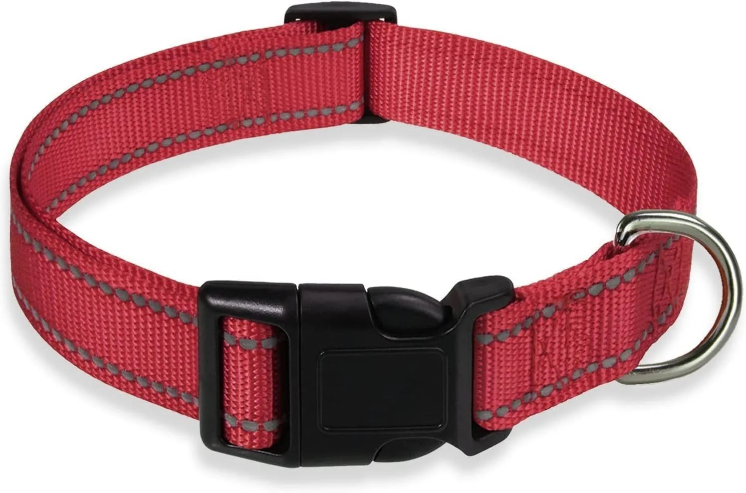 Reflective Dog Collar Medium Dogs Adjustable Soft Nylon Collar Buckle