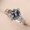 Elegant White Diamond Edge Hollow fashion Ring