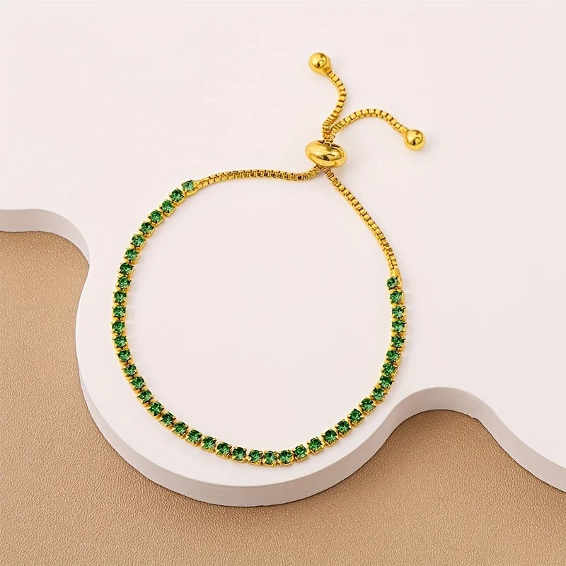 Beautiful multi-color super flash gold bracelet, luxurious and exquisite in a variety of colors