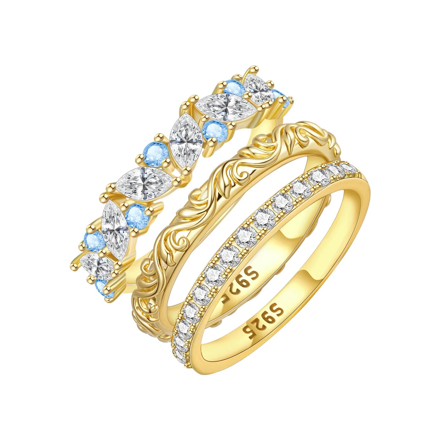 Elegant S925 Sterling Silver Vintage Pattern Closed Ring For Women
