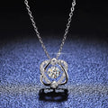 Moissanite Necklace for Women Sparkling Simulated Diamond Pendant  Heart S925 Silver Fine Jewelry