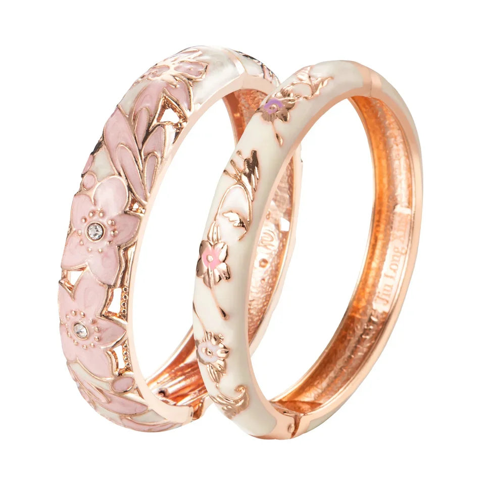 Bracelet For Women Double Enamel Bangle Set Cloisonne Women's Jewelry Accessories Indian Style Dubai
