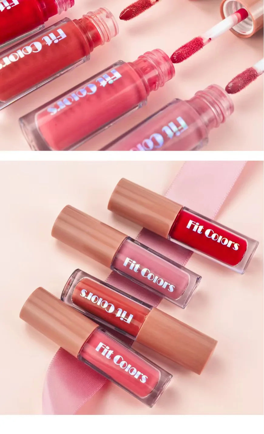 4-Color Moisturizing Mirror Effect Lip Gloss Long Lasting Liquid Lipstick
