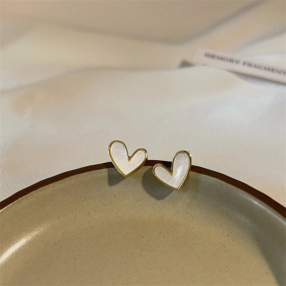 New Sweet Cute Heart Stud Earrings for Women