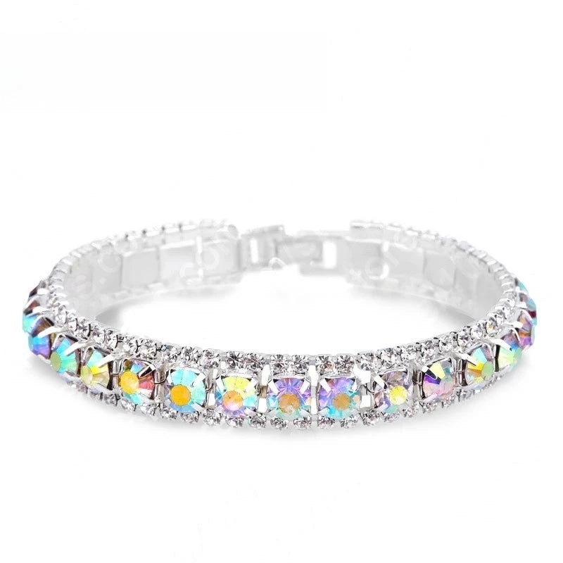 Top Sale 925 Sterling Silver Bracelets Full AAA Zircon Austrian Crystal Bangles