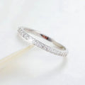 925 Sterling Silver Single Row Zircon Rings For Women
