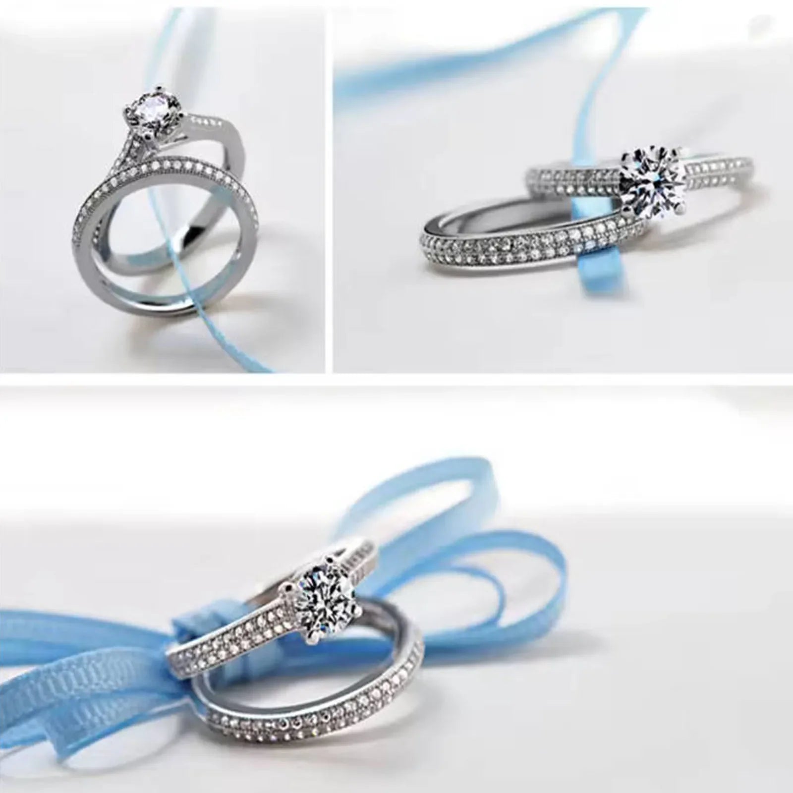 925 Sterling Silver Ring Set For Women
