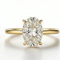 New Fashion Oval Diamond Ring, Classic Four-claw Ring