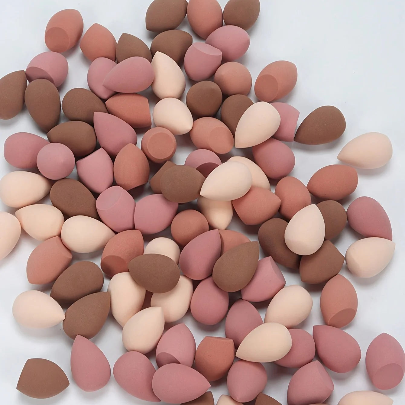 Soft Dry Wet Dual Use Coffee Color Beauty Sponge 12 Pack Daily Foundation Makeup Tool