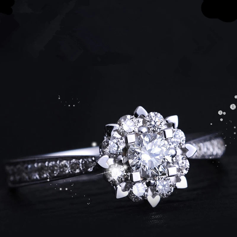 Luxury 925 Sterling Silver Classic Ring for Women