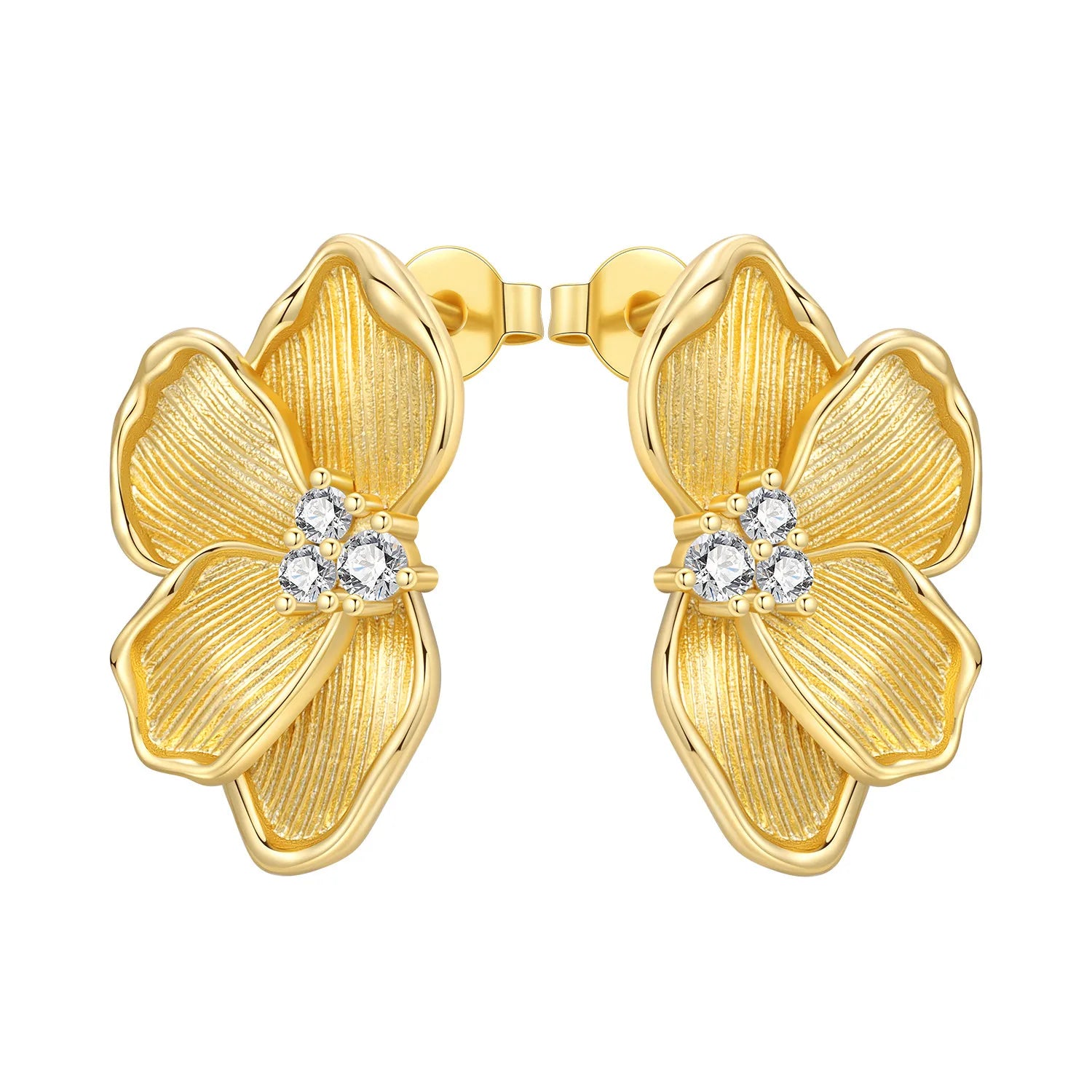 Elegant S925 Sterling Silver 18k Gold Classic Knot Stud Earrings For Ladys